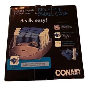 Conair Hot Rollers Set HS34XAM Heated Curlers 20 Rollers Clips Multi Size Volume